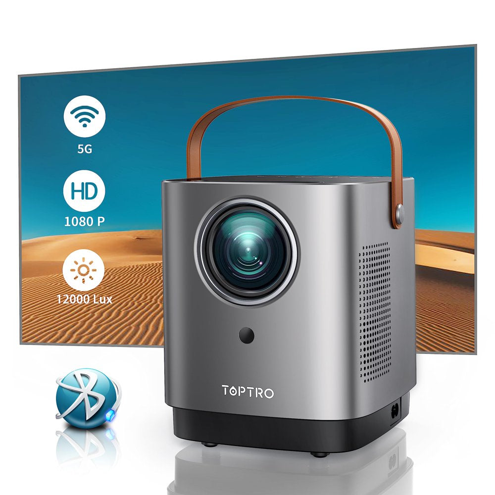 5G Wifi Bluetooth Projector, 1080P Supported, 300" Screen 12000LM Home Movie Projector,Gift Choice