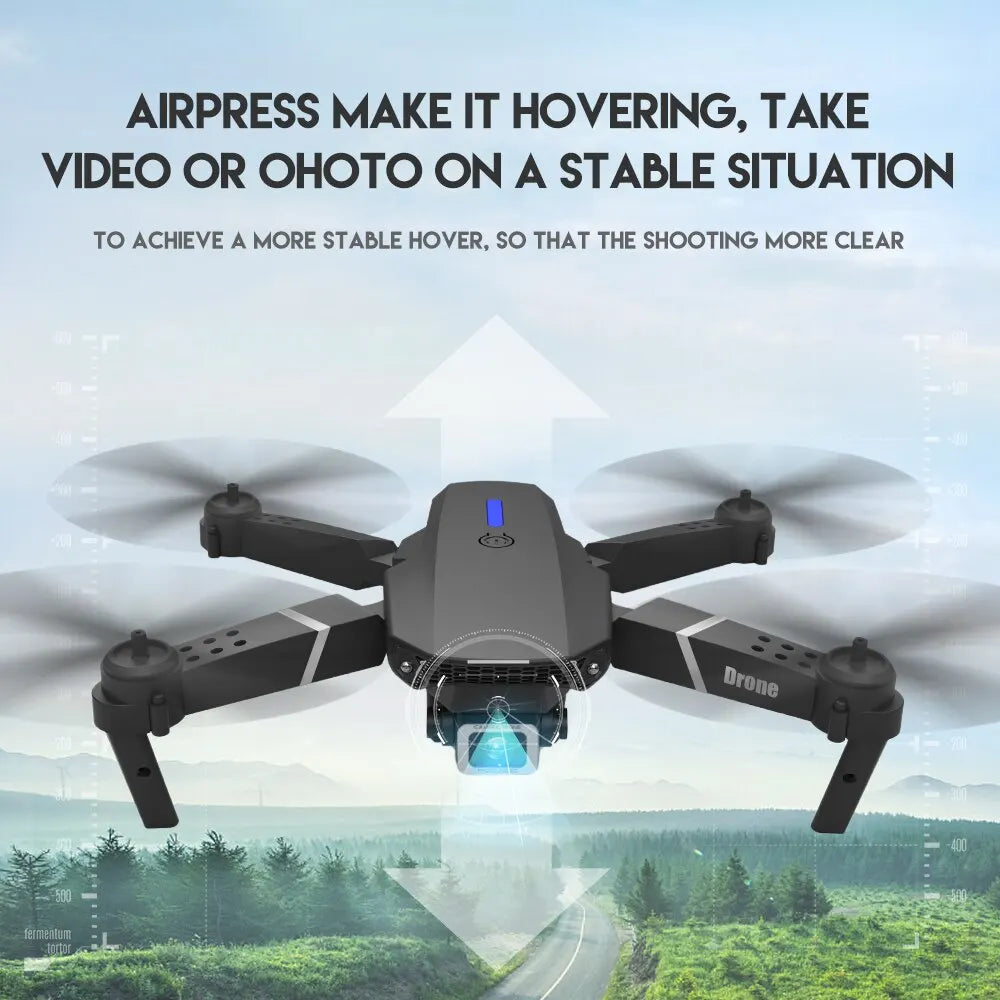 2024 E88Pro RC Drone 4K Professinal with 1080P Wide Angle HD Camera Foldable Helicopter WIFI FPV Height Hold Gift Toy